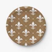 Fleur-de-Lis Pattern Papieren Bordje (Voorkant)