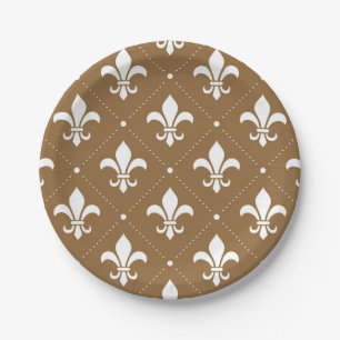 Fleur-de-Lis Pattern Papieren Bordje