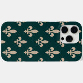 Fleur de Lis Pattern, Royal Franse crème op groen Case-Mate iPhone Case (Achterkant (horizontaal))