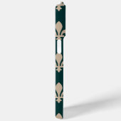 Fleur de Lis Pattern, Royal Franse crème op groen Case-Mate iPhone Case (Achterkant / Rechts)