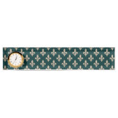 Fleur de Lis Pattern, Royal Franse crème op groen Naambordje (Voorkant)