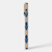 Fleur de Lis Pattern, Royal French Blue op Crème iPhone Hoesje (Linkerkant)