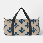 Fleur de Lis Pattern, Royal French Blue op Crème Plunjezak (Voorkant)