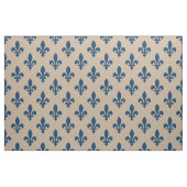Fleur de Lis Pattern, Royal French Blue op Crème Stof (Fat Quarter)