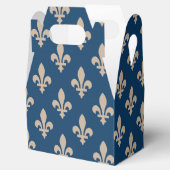 Fleur de Lis Pattern, Royal French, Cream on Blue Bedankdoosjes (Geopend)