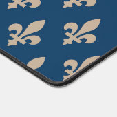 Fleur de Lis Pattern, Royal French, Cream on Blue Bureaumat (Hoek)