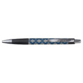 Fleur de Lis Pattern, Royal French, Cream on Blue Pen (Achterkant)