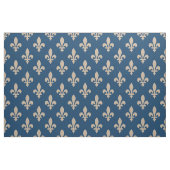Fleur de Lis Pattern, Royal French, Cream on Blue Stof (Fat Quarter)