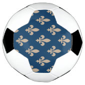 Fleur de Lis Pattern, Royal French, Cream on Blue Voetbal (Gedraaid)