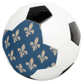 Fleur de Lis Pattern, Royal French, Cream on Blue Voetbal (Drie kwart)