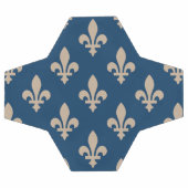 Fleur de Lis Pattern, Royal French, Cream on Blue Voetbal (Enkel)