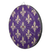 Fleur de Lis Pattern, Royal French Cream op Paarse Dartbord (Voorkant Rechts)