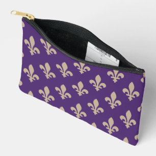 Fleur de Lis Pattern, Royal French Cream op Paarse Etui