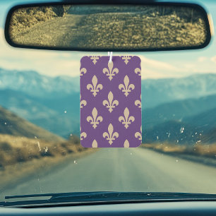 Fleur de Lis Pattern, Royal French Cream op Paarse Luchtverfrisser