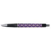 Fleur de Lis Pattern, Royal French Cream op Paarse Pen (Voorkant)