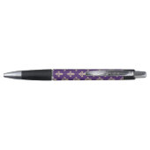 Fleur de Lis Pattern, Royal French Cream op Paarse Pen (Achterkant)