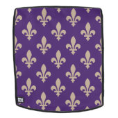 Fleur de Lis Pattern, Royal French Cream op Paarse Rugtassen (Verwijderbaar gezicht)