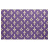 Fleur de Lis Pattern, Royal French Cream op Paarse Stof (Fat Quarter)