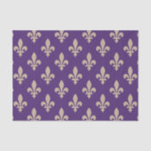 Fleur de Lis Pattern, Royal French Cream op Paarse Tissuepapier (Voorkant)