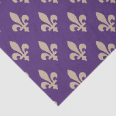 Fleur de Lis Pattern, Royal French Cream op Paarse Tissuepapier (Detail)