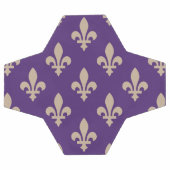 Fleur de Lis Pattern, Royal French Cream op Paarse Voetbal (Enkel)