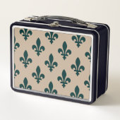 Fleur de Lis Pattern, Royal French Green on Cream (Voorkant)