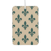 Fleur de Lis Pattern, Royal French Green on Cream Luchtverfrisser (Voorkant)