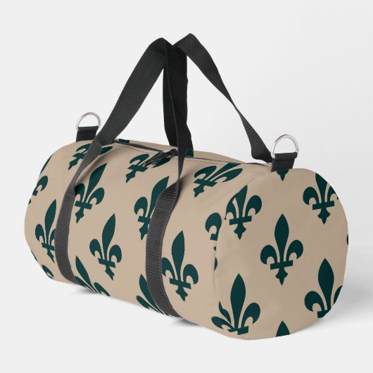 Fleur de Lis Pattern, Royal French Green on Cream Plunjezak (Linkerhoek)