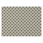 Fleur de Lis Pattern, Royal French Green on Cream Tafelkleed (Voorkant (Horizontaal))