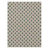 Fleur de Lis Pattern, Royal French Green on Cream Tafelkleed (Voorkant)