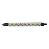 Fleur de Lis Pattern, Royal French Green on Cream Zwarte Inkt Pen (Voorkant)