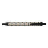 Fleur de Lis Pattern, Royal French Green on Cream Zwarte Inkt Pen (Achterkant)