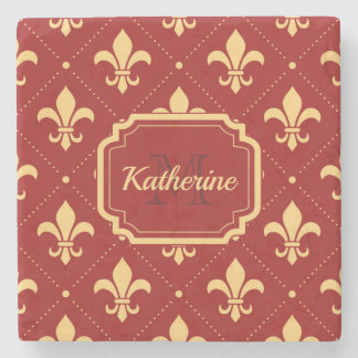 Fleur-de-lis Pattern Stenen Onderzetter