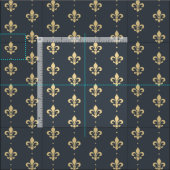 Fleur De Lis Pattern Stof (Delen)