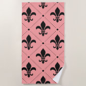 Fleur De Lis Pattern Strandlaken (Voorkant)