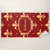 Fleur-de-lis Pattern Strandlaken (Voorkant)