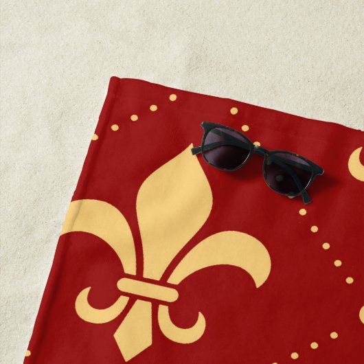 Fleur-de-lis Pattern Strandlaken (In situ)