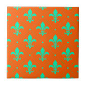 Fleur-de-Lis Pattern Tegeltje (Voorkant)