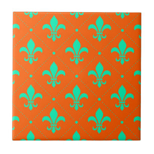 Fleur-de-Lis Pattern Tegeltje