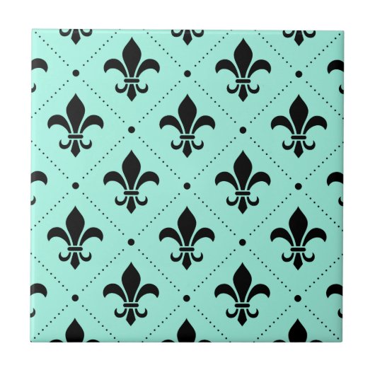 Fleur-de-Lis Pattern Tegeltje (Voorkant)