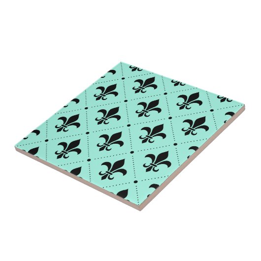 Fleur-de-Lis Pattern Tegeltje (Zijkant)