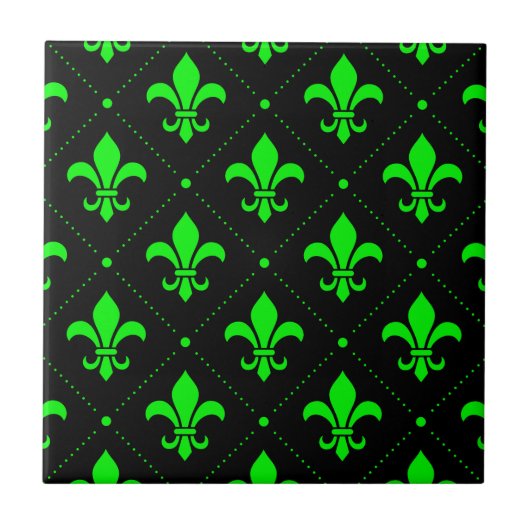 Fleur-de-Lis Pattern Tegeltje (Voorkant)