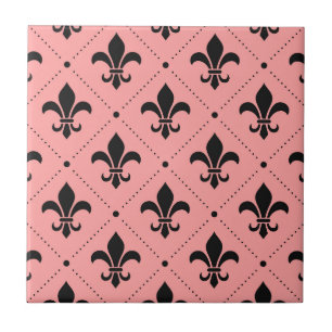 Fleur De Lis Pattern Tegeltje