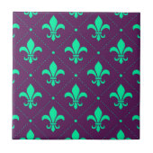 Fleur-de-Lis Pattern Tegeltje (Voorkant)