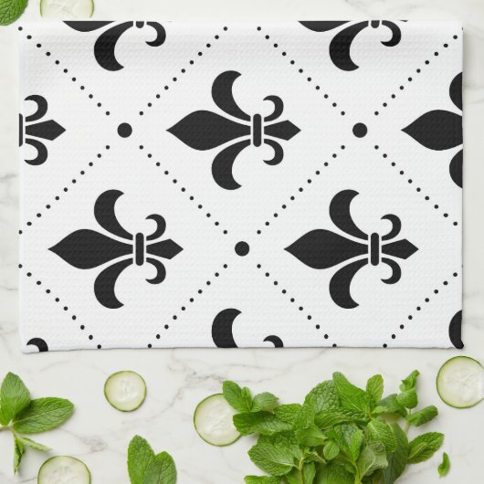 Fleur De Lis Pattern Theedoek (Gevouwen)