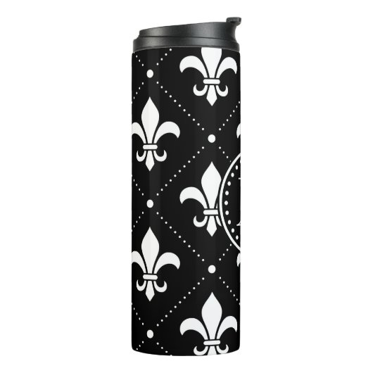 Fleur De Lis Pattern Thermosbeker (Gedraaid links)