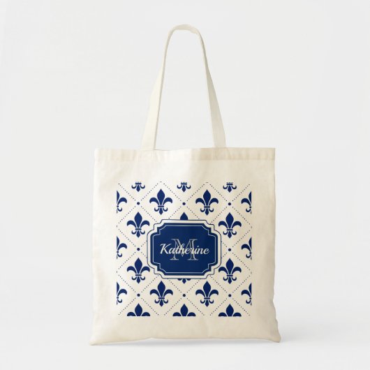 Fleur-de-lis Pattern Tote Bag (Voorkant)