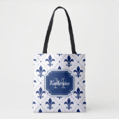 Fleur-de-lis Pattern Tote Bag (Voorkant)