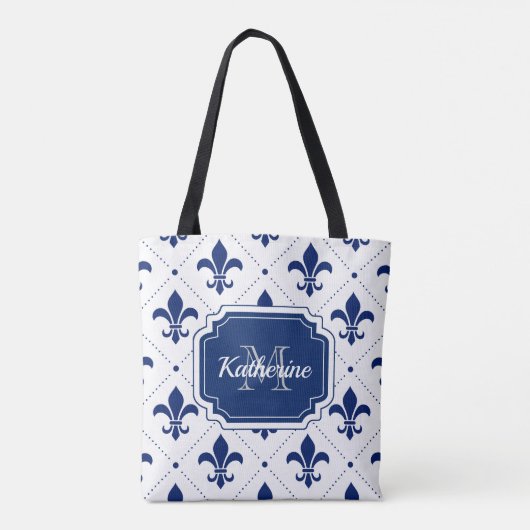 Fleur-de-lis Pattern Tote Bag (Achterkant)