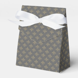Fleur de lis Pattern + uw afbeelding of tekst Bedankdoosjes